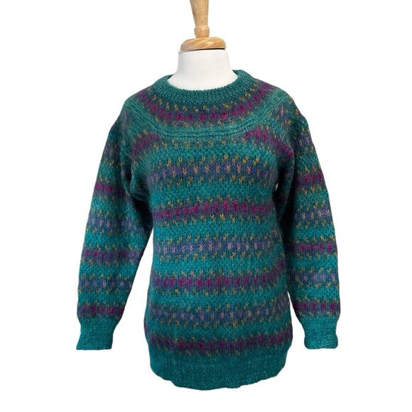 Vintage Studio Michelle Stuart Nordic Mohair Wool Blend Sweater Hong Kong - Picture 1 of 6